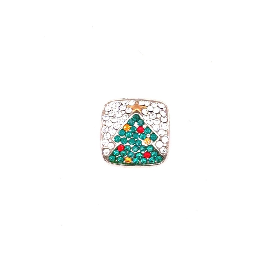 Brighton Christmas Tree Bead Charm Silver Crystal Beautiful and Bright Holiday